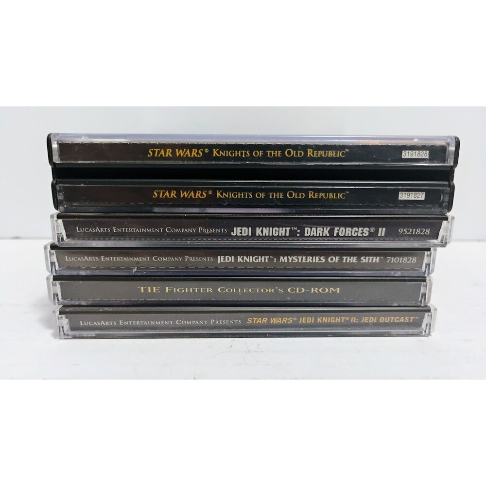 STAR WARS PC 5 GAME LOT KOTOR JEDI OUTCAST TIE FIGHTER MYSTERIES OF THE SITH ETC - Picture 2 of 11